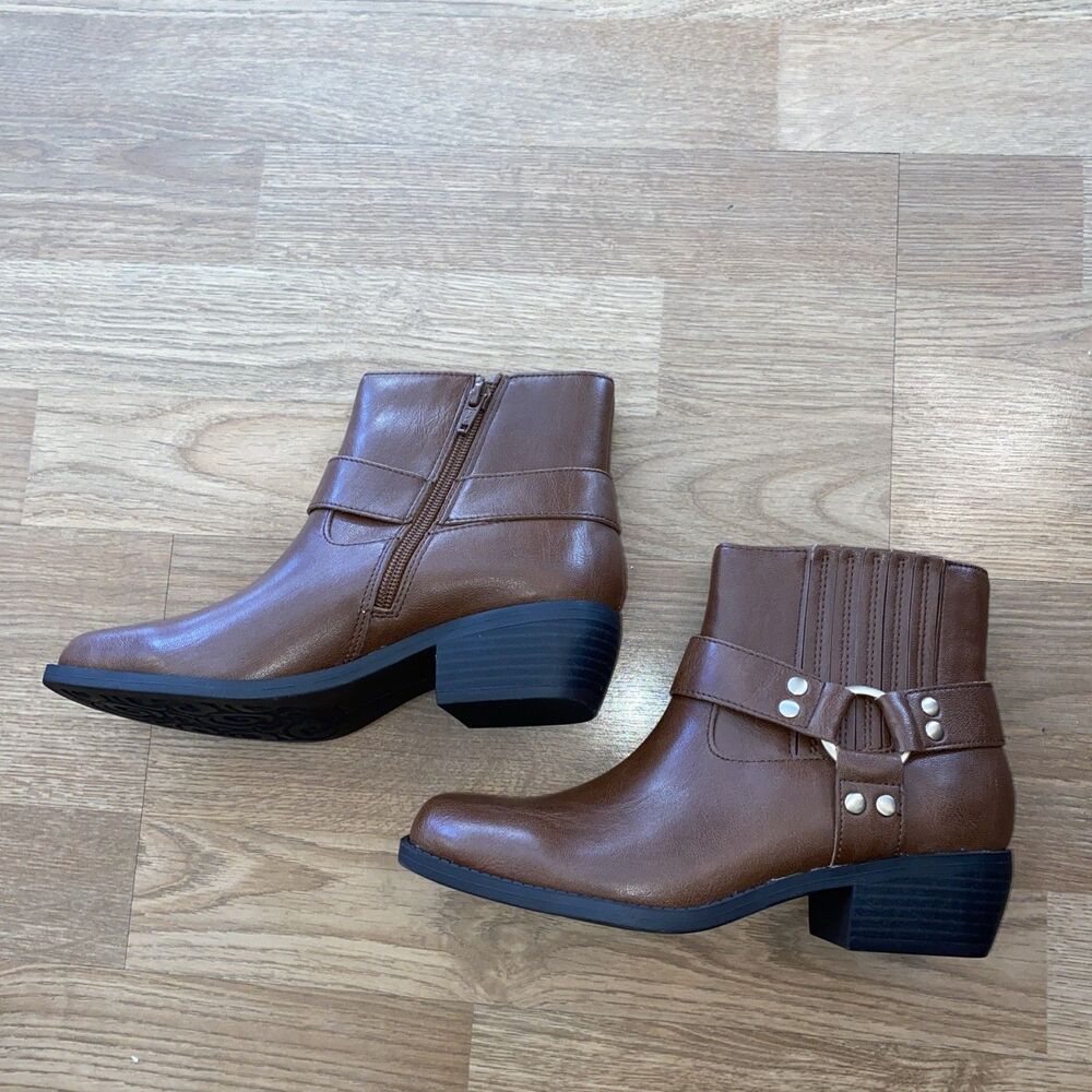 Sun + Stone Women's Brown Harness Westinn Booties Shoes Size 7M NWOB - Picture 5 of 11